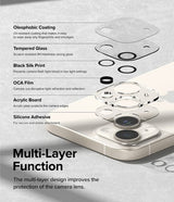 Ringke iPhone 15/iPhone 15 Plus Kamerabeskytter Camera Protector Glass 2-pakning