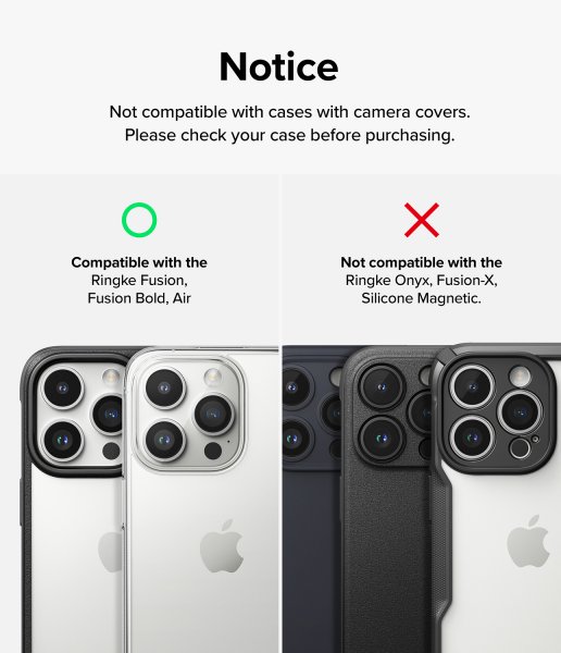 Ringke iPhone 15 Pro Kamerabeskytter Camera Protector Glass 2-pakning