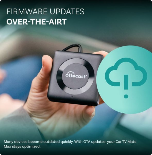 Ottocast Car TV Mate Max Trådløs CarPlay/Android Auto-adapter med HDMI