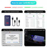 Carlinkit 4.0 Apple Carplay/Android Auto Trådløs Adapter
