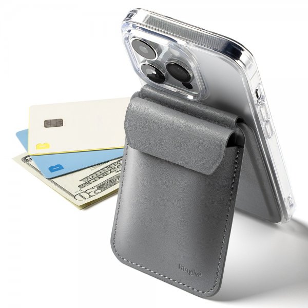 Ringke Kortholder Stand Wallet Magnetic MagSafe Light Gray