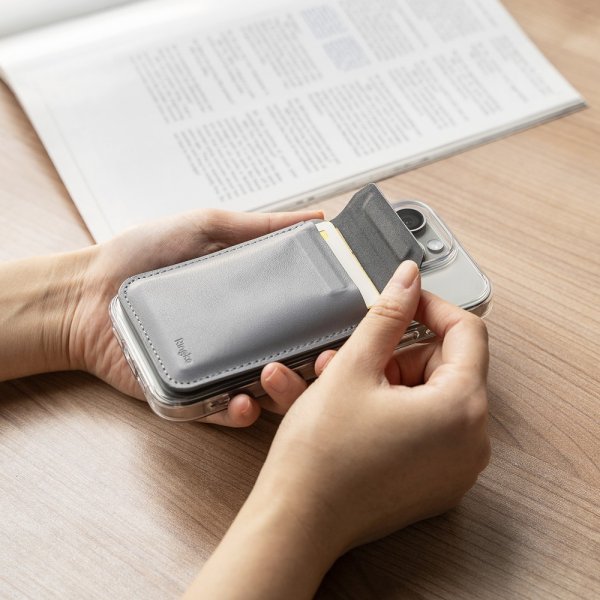 Ringke Kortholder Stand Wallet Magnetic MagSafe Light Gray