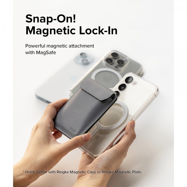 Ringke Kortholder Stand Wallet Magnetic MagSafe Light Gray