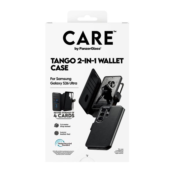 CARE by PanzerGlass Samsung Galaxy S26 Ultra Etui Tango Two-in-One Wallet MagSafe Svart