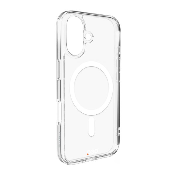 Puro iPhone 16 Plus Deksel Impact Clear D3O MagSafe Transparent
