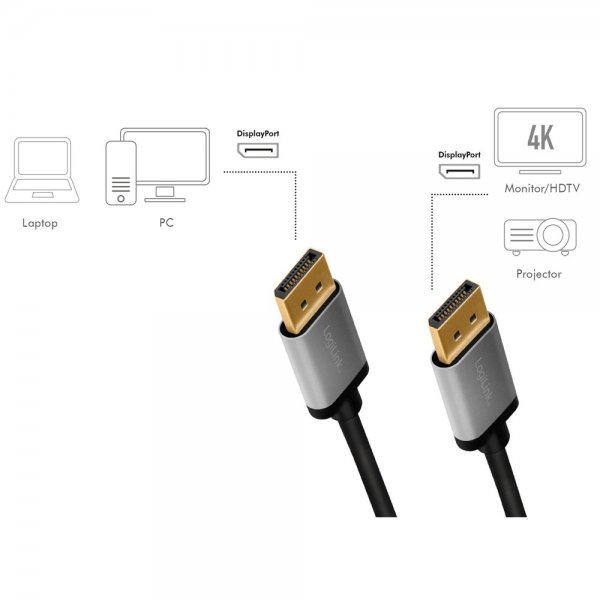LogiLink Kabel DisplayPort 4K/60Hz 1 m