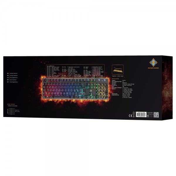 Deltaco Gaming DK220 Gaming Keyboard Membrane RGB Black
