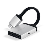 Satechi USB-C dubbel HDMI-Adapter Sølv