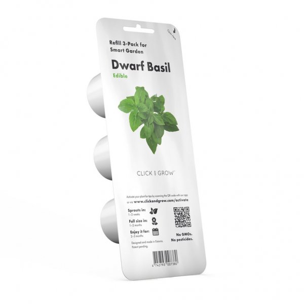 Click and Grow Smart Garden Refill 3-pakke - Finbladet Basilikum
