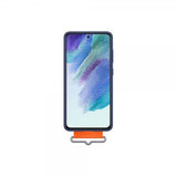 Samsung Original Galaxy S21 FE Deksel Silicone Cover with Strap Navy