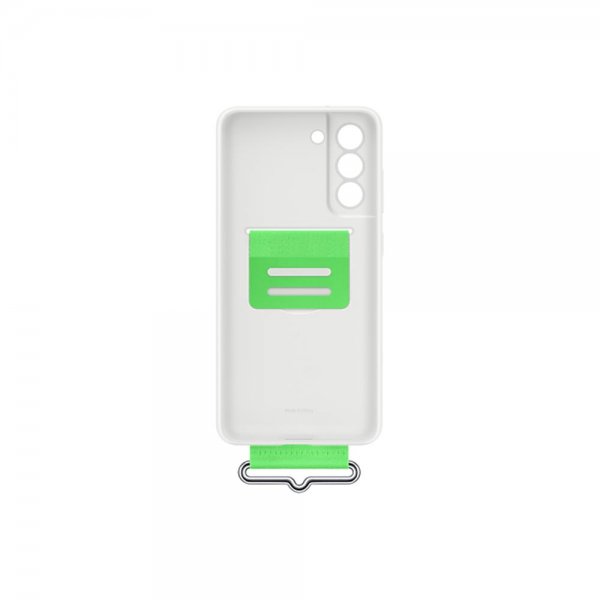 Samsung Original Galaxy S21 FE Deksel Silicone Cover with Strap Hvit