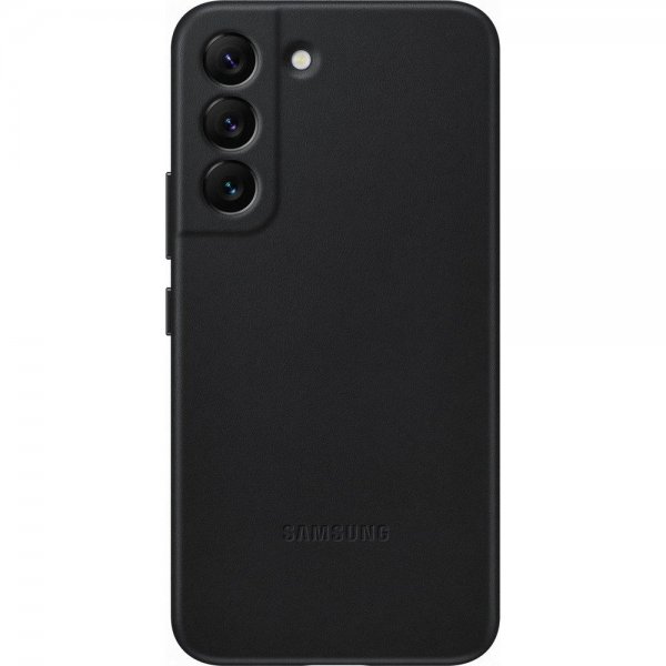 Samsung Original Galaxy S22 Plus Deksel Leather Cover Svart