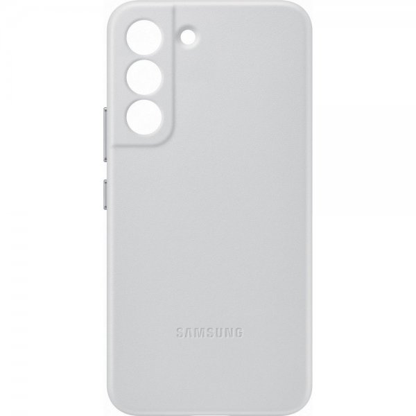 Samsung Original Galaxy S22 Plus Deksel Leather Cover Light Gray