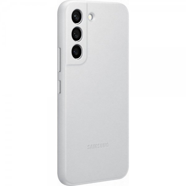 Samsung Original Galaxy S22 Plus Deksel Leather Cover Light Gray