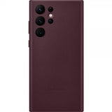 Samsung Original Galaxy S22 Ultra Deksel Leather Cover Burgundy