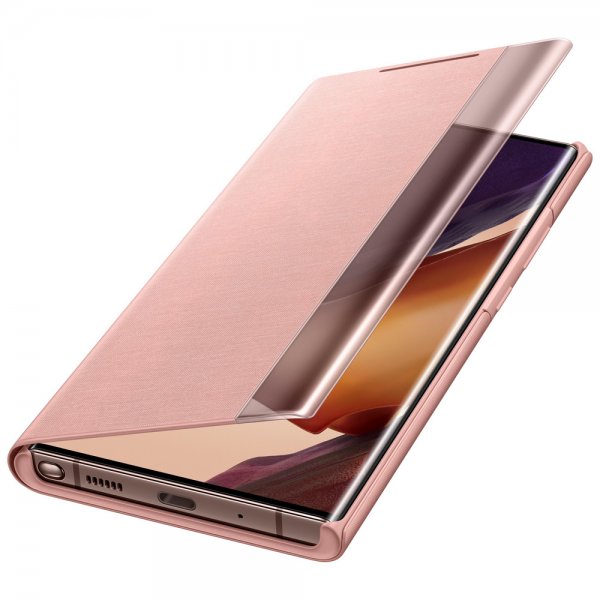 Samsung Original Galaxy Note 20 Ultra Etui Clear View Cover Mystic Bronze