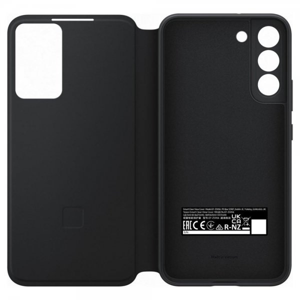 Samsung Original Galaxy S22 Etui Smart Clear View Cover Svart
