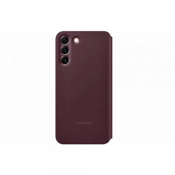 Samsung Original Galaxy S22 Plus Etui Smart Clear View Cover Burgundy