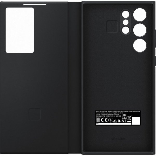 Samsung Original Galaxy S22 Ultra Etui Smart Clear View Cover Svart