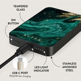 Burga Powerbank MagSafe 5000 mAh Emerald Pool Metallgrå
