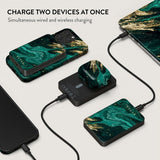 Burga Powerbank MagSafe 5000 mAh Emerald Pool Metallgrå