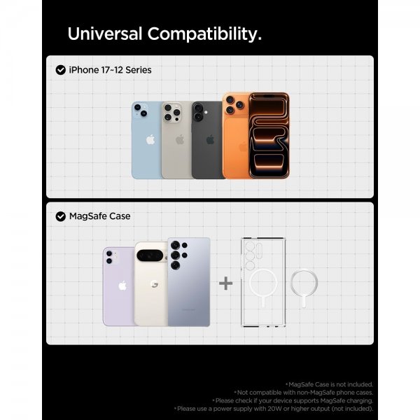 Spigen Essential Trådløs lader 15W MagSafe Svart