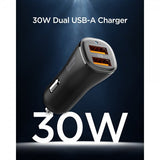 Spigen Essential Mobillader til bil 30W 2xUSB-A Svart