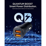 Spigen Essential Mobillader til bil 30W 2xUSB-A Svart