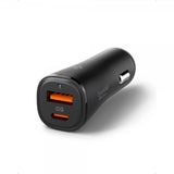 Spigen Essential Mobillader til bil 48W 1xUSB-C 1xUSB-A Svart