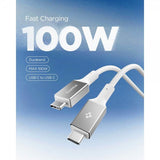 Spigen Essential Kabel Fabric USB-C/USB-C 100W 1.5m Hvit