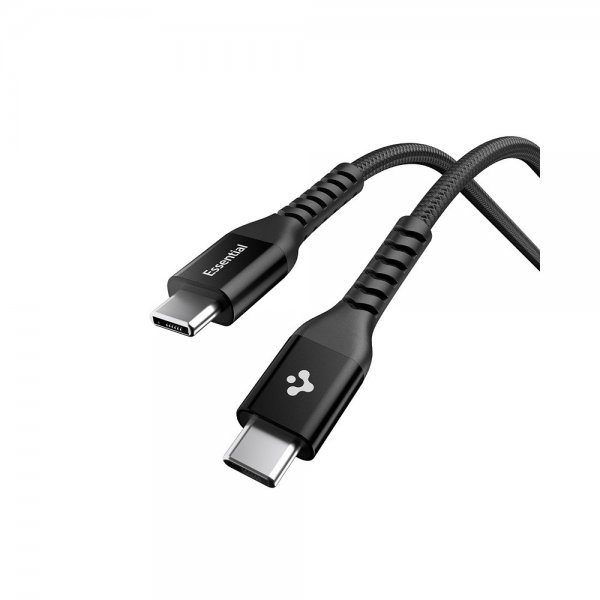 Spigen Essential Kabel Fabric USB-C/USB-C 100W 1m Svart