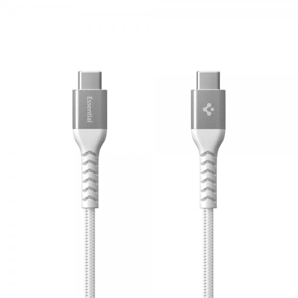 Spigen Essential Kabel Fabric USB-C/USB-C 100W 1m Hvit