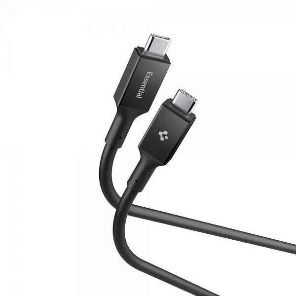 Spigen Essential Kabel USB-C/USB-C 100W 1m Svart