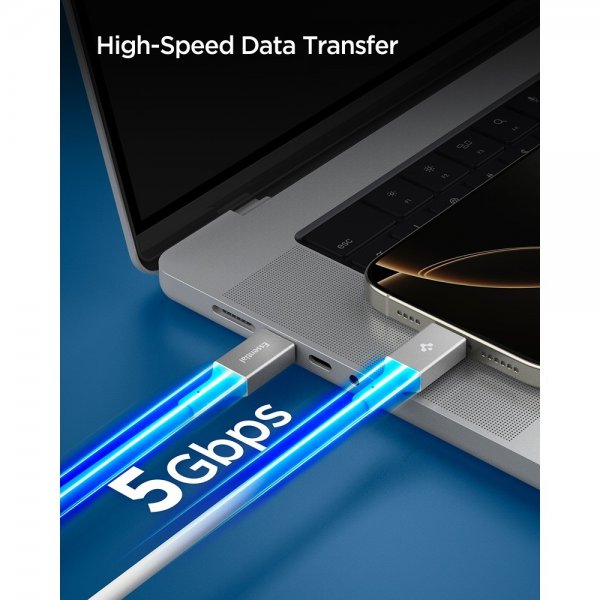 Spigen Essential Kabel USB-C/USB-C 100W 2m Hvit