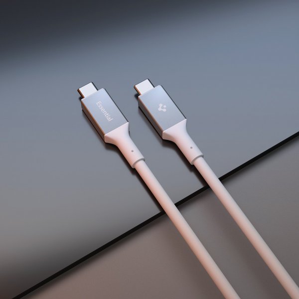 Spigen Essential Kabel USB-C/USB-C 240W 1.2m Hvit