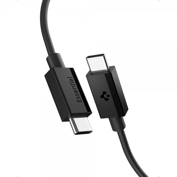 Spigen Essential Kabel USB-C/USB-C 60W 2m Svart