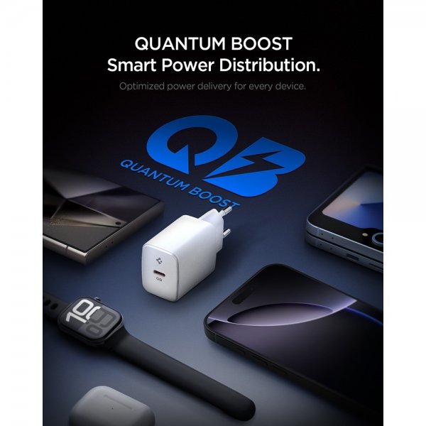 Spigen Essential Lader 20W USB-C Hvit