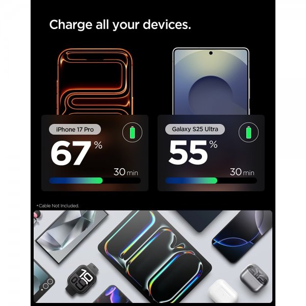 Spigen Essential Lader 30W USB-C Svart