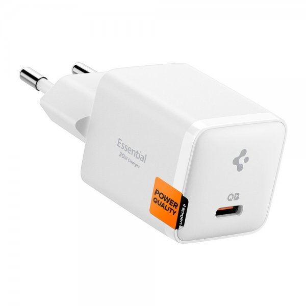 Spigen Essential Lader 30W USB-C Hvit