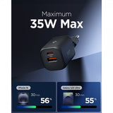 Spigen Essential Lader 35W 1xUSB-C 1xUSB-A Svart