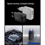 Spigen Essential Lader 47W 2xUSB-C 1xUSB-A Svart