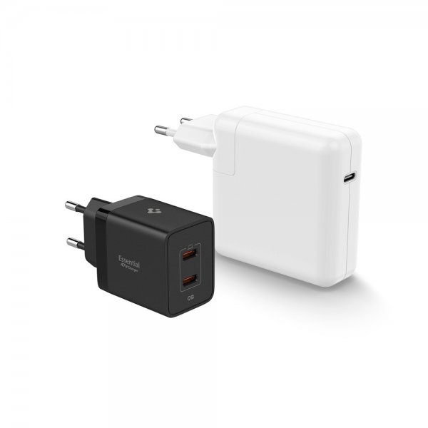 Spigen Essential Lader 47W 2xUSB-C Svart