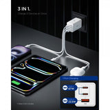 Spigen Essential Lader 67W 2xUSB-C 1xUSB-A Hvit