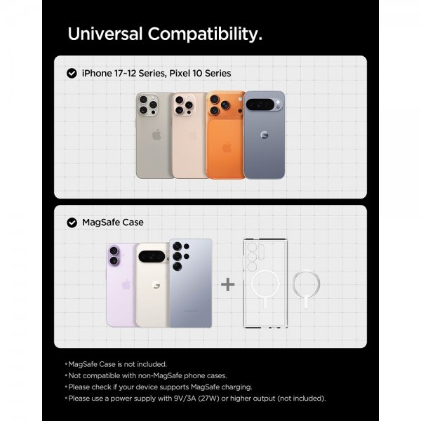 Spigen Essential MagSafe Mobilholder til bil Qi2 15W Hook Car Mount