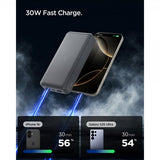 Spigen Essential Powerbank 30 000 mAh 30W Grå