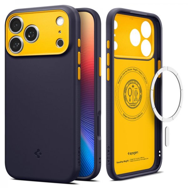 Spigen iPhone 17 Pro Deksel Nano Pop MagFit Blueberry Navy