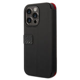 Ferrari iPhone 14 Pro Etui Carbon Effect Metal Logo Svart