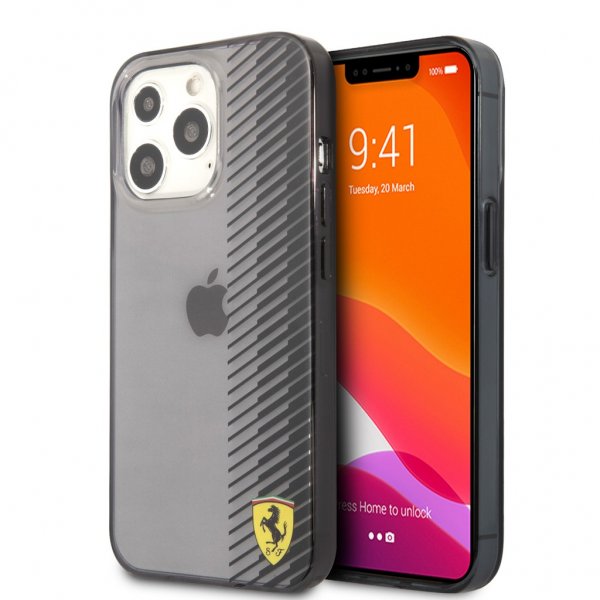 Ferrari iPhone 13 Pro Max Deksel Gradient Print Logo Svart