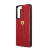 Ferrari Samsung Galaxy S21 Deksel Logo Perforert Rød