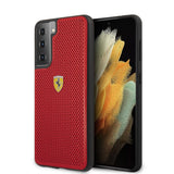 Ferrari Samsung Galaxy S21 Deksel Logo Perforert Rød